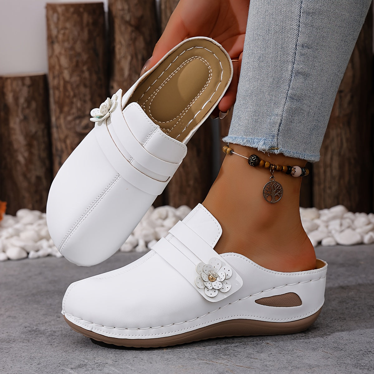 Wide Toe Orthopedic Comfort Mules.