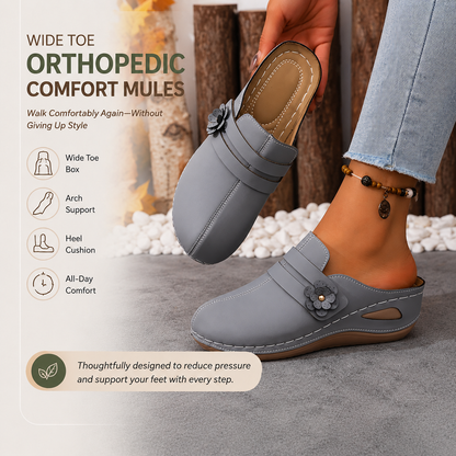 Wide Toe Orthopedic Comfort Mules.