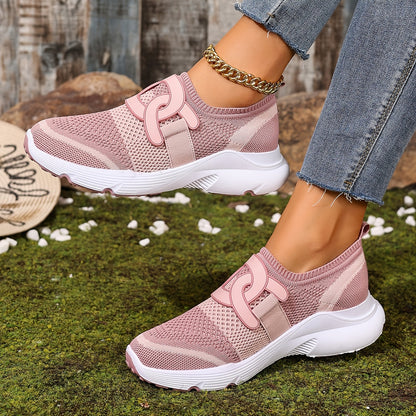Women's athletic shoes with thick, breathable, and comfortable soles.