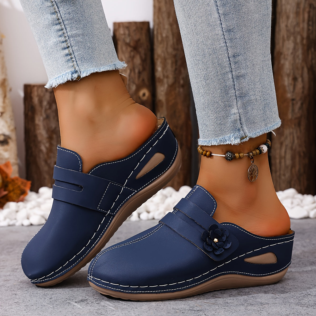 Wide Toe Orthopedic Comfort Mules.