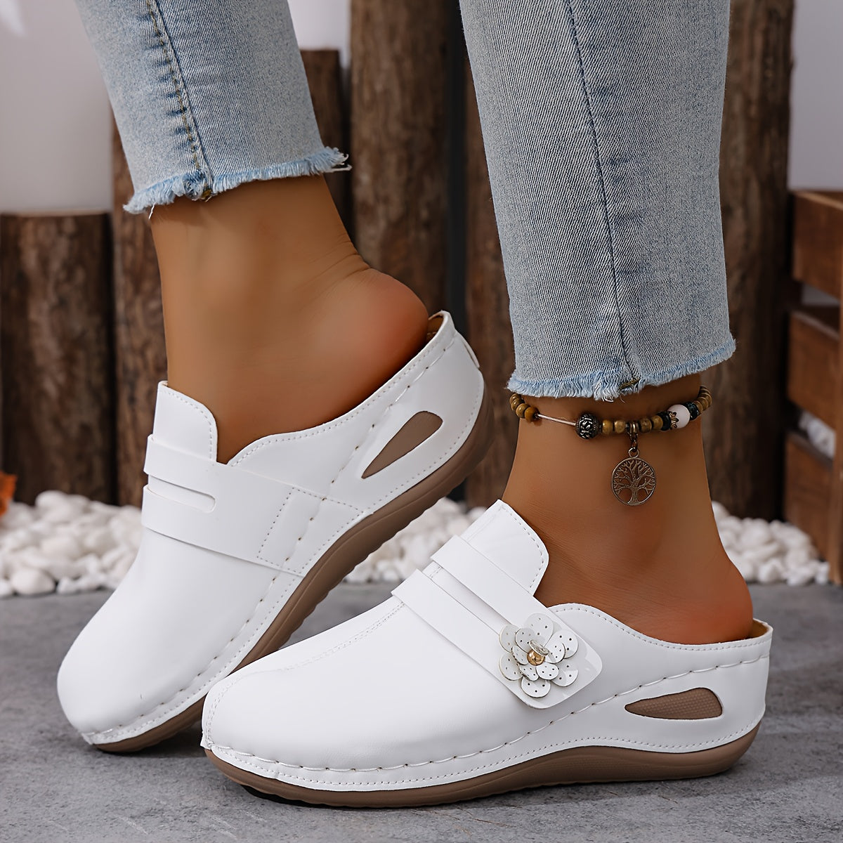Wide Toe Orthopedic Comfort Mules.
