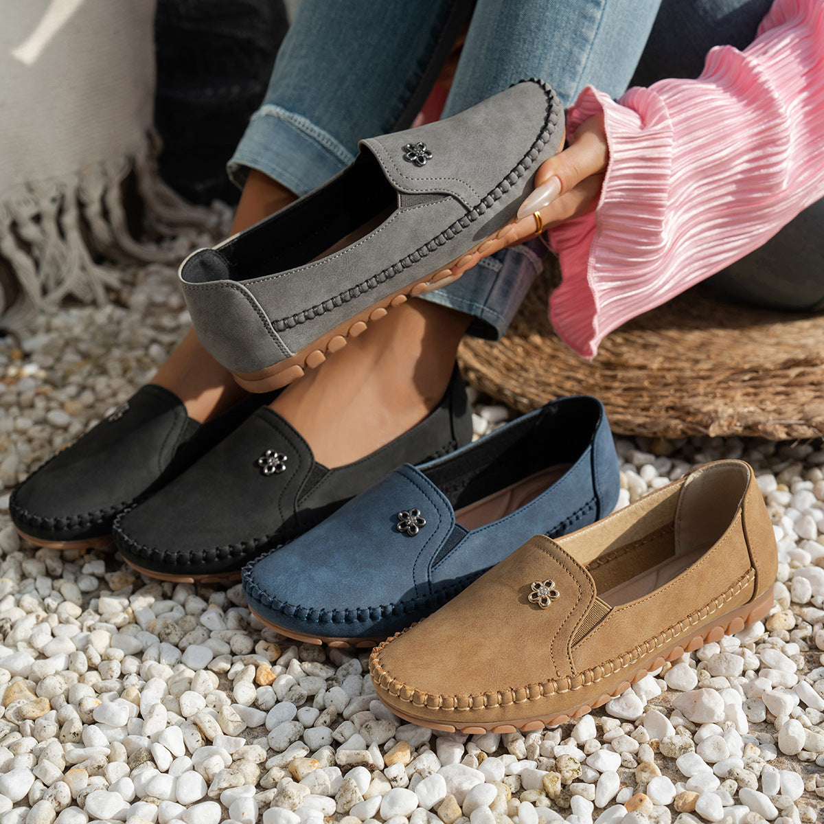 Orthopedic leather shoes, Lightweight, Anti-Slip, Breathable for Women
