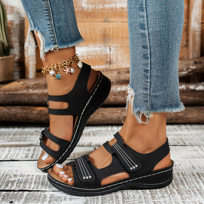 Women's orthopedic sandals with thick, comfortable, and soft soles.